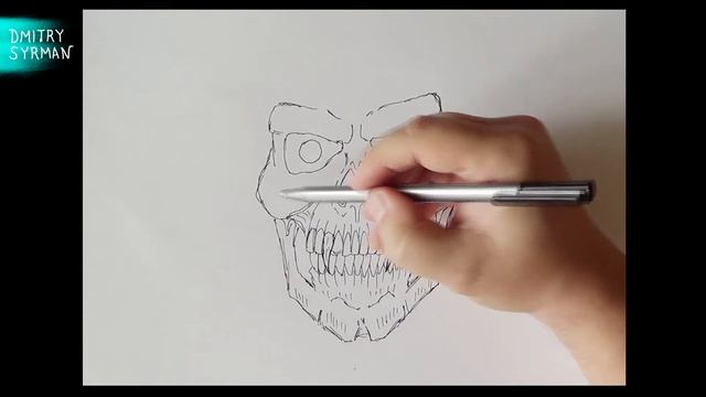 How to draw Skull, Как нарисовать Череп смотреть онлайн