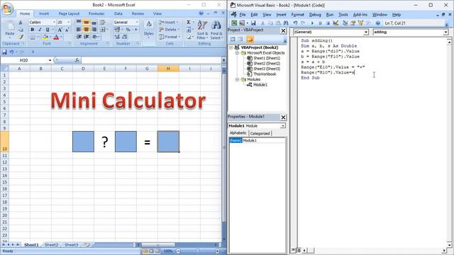 Create a Mini Calculator in VBA in Bengali || VBA Coding no. 3 смотреть онлайн