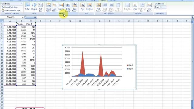 How to add, remove or reposition chart legend? | Excel 2007 смотреть онлайн