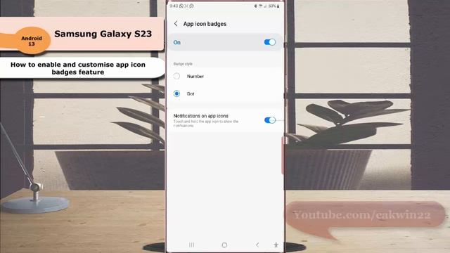 Samsung Galaxy S23 Ultra : How to enable and customize app icon badges feature смотреть онлайн