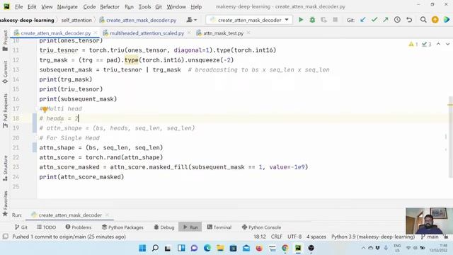 Pytorch for Beginners #37 | Transformer Model: Masked SelfAttention - Implementation смотреть онлайн