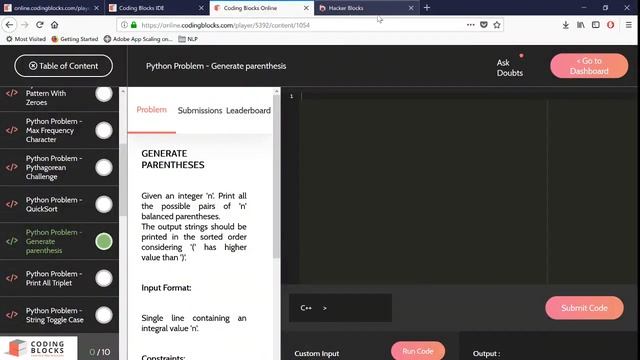 Recursion & Backtracking in Python | Generate Balanced Paranthesis смотреть онлайн