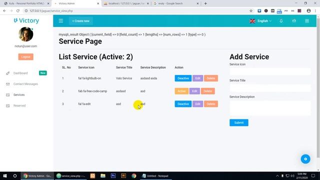 Add a Portfolio option in a website in PHP and MySQL | Dynamic Responsive Personal Portfolio Websit смотреть онлайн