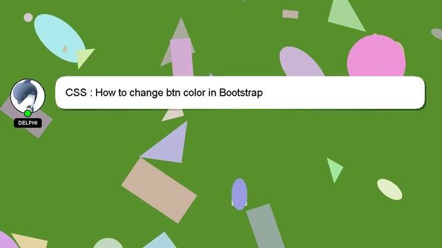 CSS : How to change btn color in Bootstrap смотреть онлайн