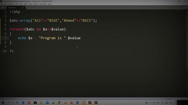 Associative Array Through Foreach Loop in PHP | Intro to PHP| PHP Laravel Course|URDU|Hindi| Lec-28 смотреть онлайн