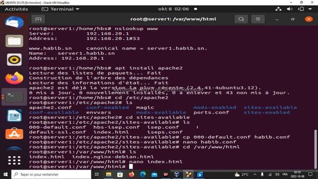 Installation et configuration d'un serveur web HTTP Apache2 sur lunix (Ubuntu 20.04) смотреть онлайн