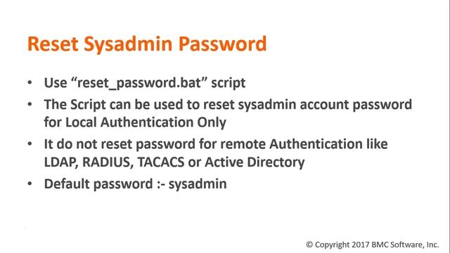 BNA - How to reset sysadmin Password смотреть онлайн