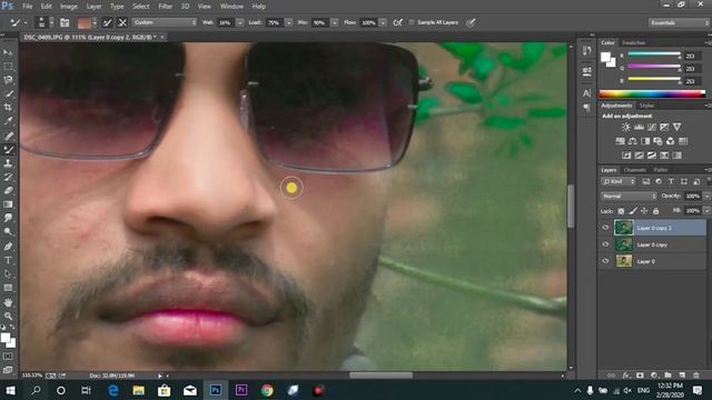 Outdoor Dramatic Deep Blueish' Face Retouch & Green Color Grading in Photoshop by Aryan photograph смотреть онлайн