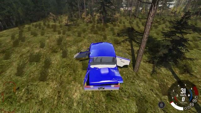 BeamNG.drive - Moskvich-412 1969 - Car Show Test Drive Crash . 4K 60fps. смотреть онлайн