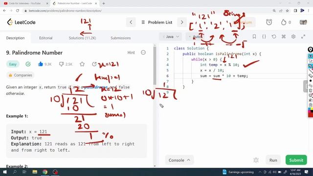 LeetCode Problem: 9. Palindrome Number | Java Solution смотреть онлайн