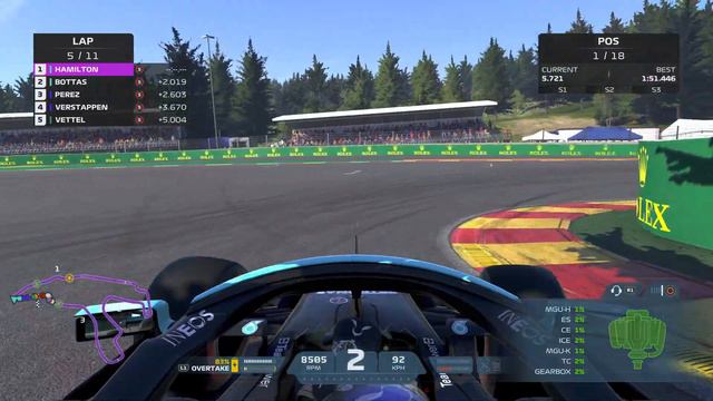 (PS5)F1 2021 100% Gameplay Lewis Hamilton in Belgium [4K HDR 60fps] смотреть онлайн