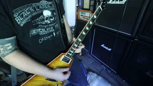 Gibson Custom Shop Flying V Standard Figured - Crazy Train solo cover смотреть онлайн