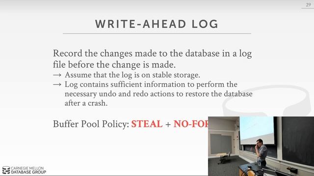 CMU Database Systems - 20 Logging Schemes (Fall 2018) смотреть онлайн