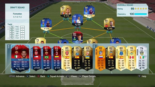 FIFA 16 ULTIMATE TEAM 189 FUT DRAFT WITH 92 TOTTI 98 TOTS SUAREZ 98 TOTY RONALDO N MORE смотреть онлайн