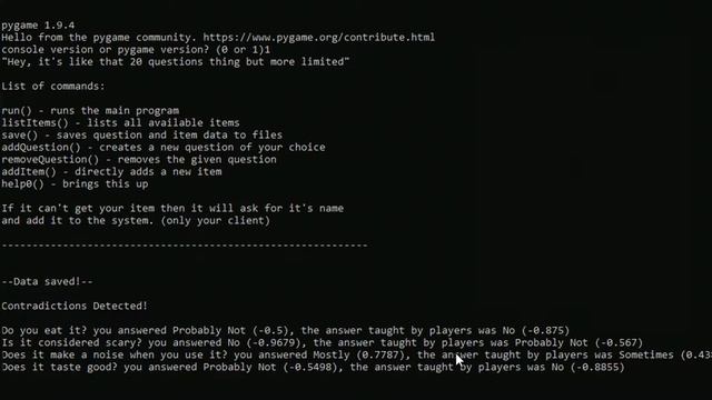 [ PyGame | Python ] - 20 Questions Demo - Fergus Griggs смотреть онлайн
