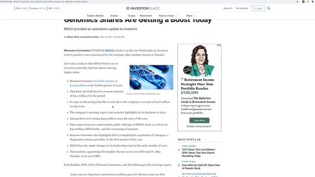 Bionano Genomics BNGO Stock - Warning Do Not Sell Price Target To $15 Next смотреть онлайн