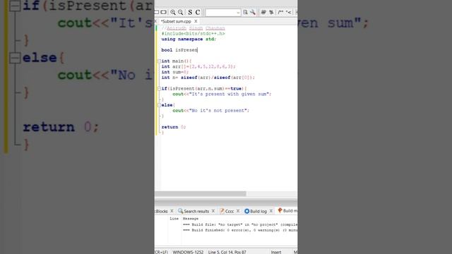 SUBSET SUM PROBLEM USING C++ | DYNAMIC PROGRAMMING смотреть онлайн