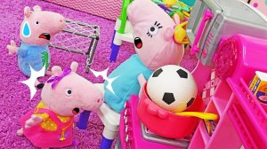 Пеппа и Джордж — Куда улетел мяч? ⚽ Видео для детей про игрушки Свинка Пеппа на русском языке