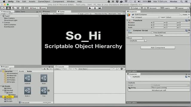 SoHi (Scriptable Object Hierarchy) for Unity смотреть онлайн
