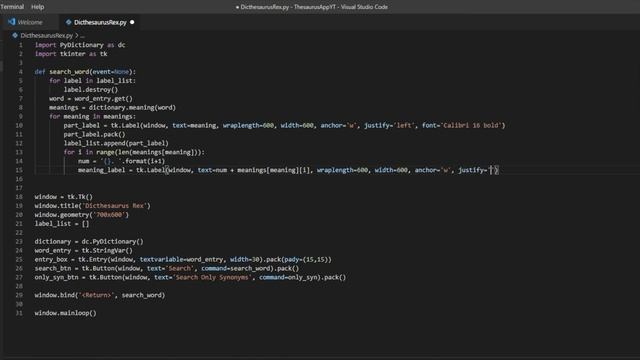 Dictionary App in Python using Tkinter смотреть онлайн