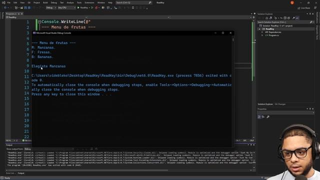ConsoleKeyInfo - ReadKey - Aprende a detectar la tecla pulsada C# смотреть онлайн