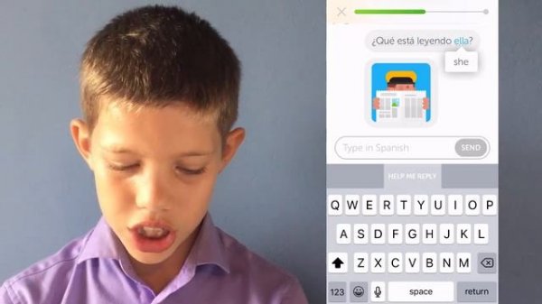 12-year old reviews Duolingo Chatbot