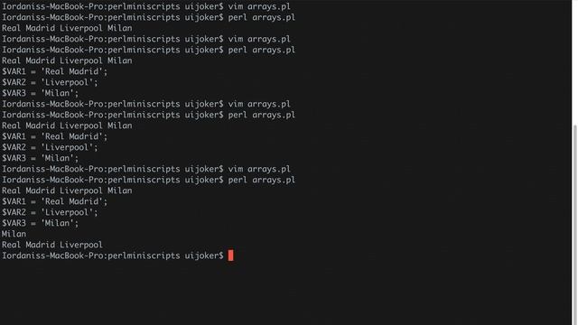 Arrays in Perl смотреть онлайн