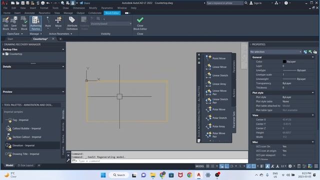 AutoCAD Dynamic Block Plastic Laminate Countertop Plan смотреть онлайн