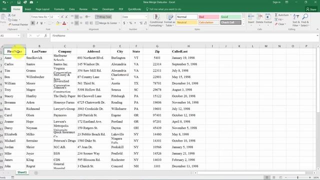 How to Use Mail Merge in Word 2016 - Part 3 - Using a Data Source смотреть онлайн