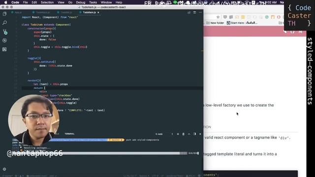 สอน React.js - Styled-Components смотреть онлайн
