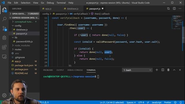 Passport Local Configuration (Node + Passport + Express) смотреть онлайн
