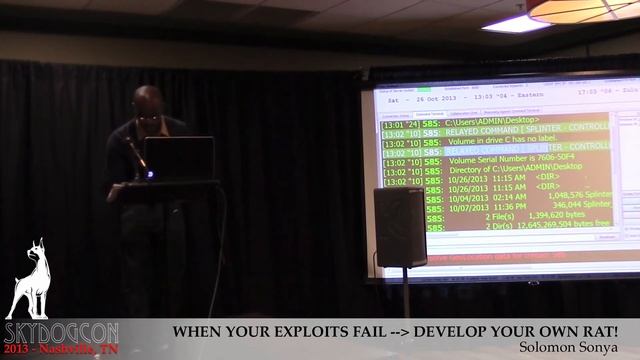 SkydogCON 2013: Pentester's Delight: When Your Exploits Fail - Solomon Sonya смотреть онлайн