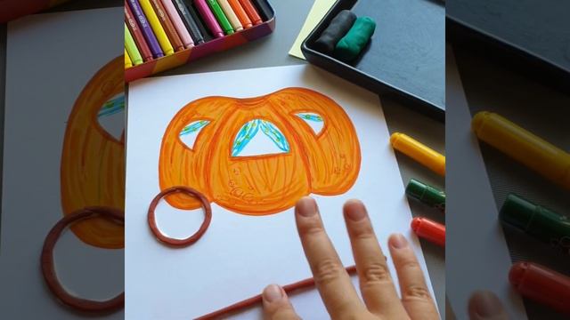 Творчество с детьми. Осенняя поделка с тыквой и мышонком. Из цветной бумаги и пластилина. смотреть онлайн