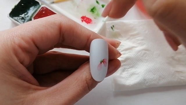 Урок 3. Как рисовать акварелью на ногтях. Мк для новичков?? смотреть онлайн