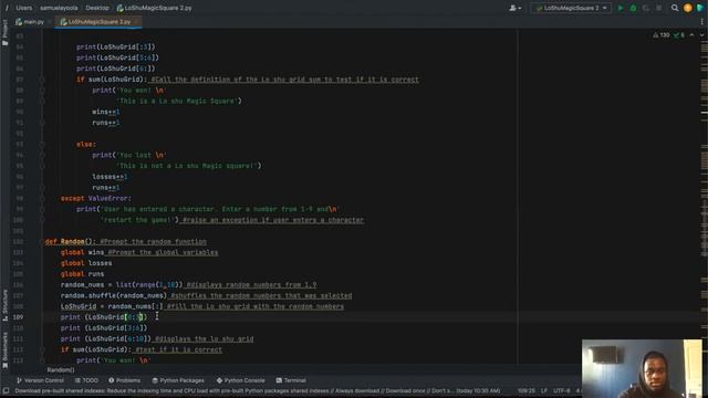 Lo Shu Magic square (python and turtle graphics) смотреть онлайн