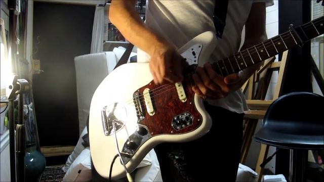 Grasberry Green "the jaguar" (Guitar jam - hotel california drums) Fender Squier Jaguar смотреть онлайн