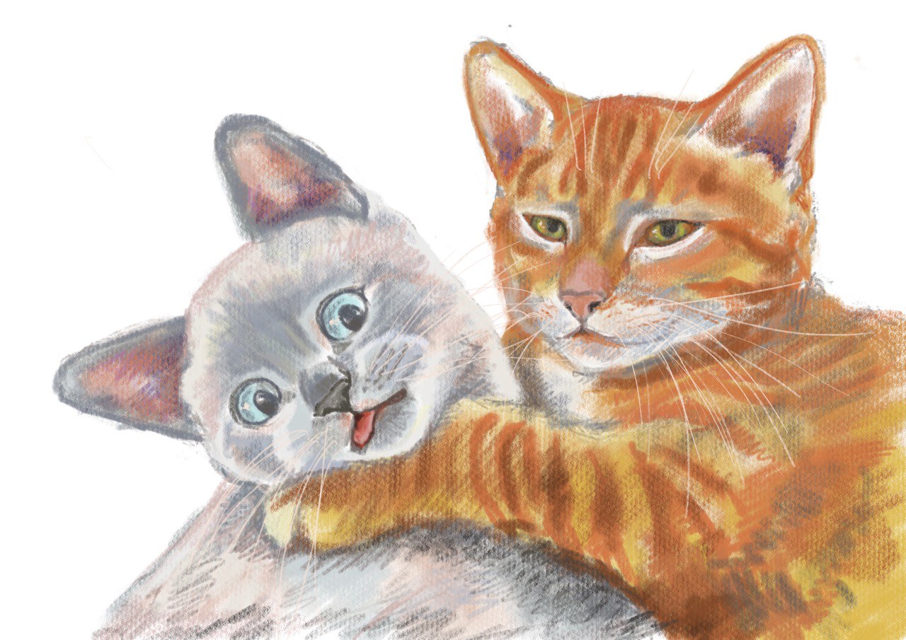 СЛАДКАЯ ПАРОЧКА. ДИДЖИТАЛ АРТ. ЦИФРОВАЯ ЖИВОПИСЬ