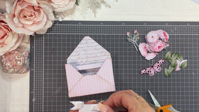 3D French Rose Envelope Card Tutorial смотреть онлайн