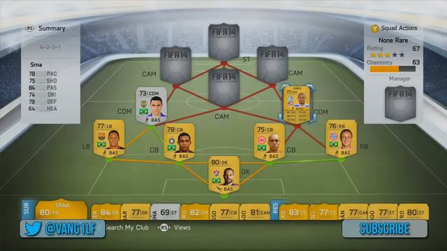 FIFA 14 CHEAP BEAST BRAZIL / BUNDESLIGA NON RARE HYBRID SQUAD BUILDER Ft Diouf, Draxler And Hunt