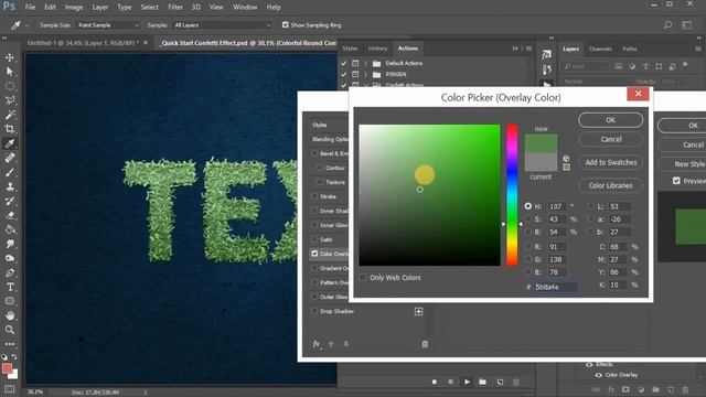 Confetti Photoshop Tutorial (Brush, Action, Styles). How to Work. смотреть онлайн