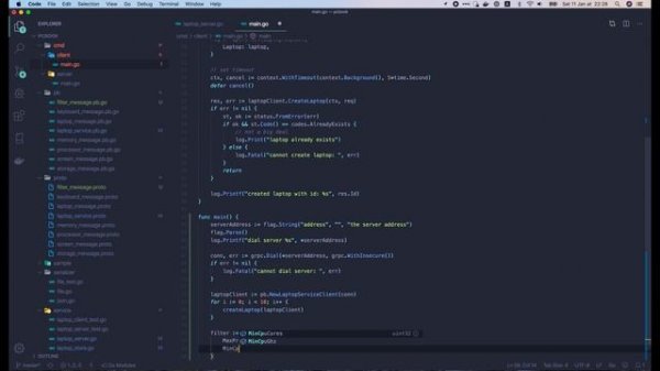 [gRPC #11.1] Implement server-streaming gRPC API - Golang