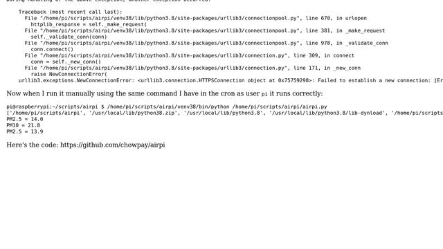 Raspberry Pi: code does not run off @reboot tag смотреть онлайн