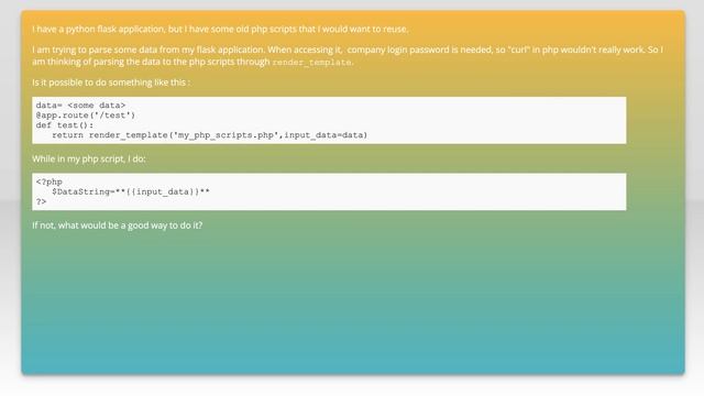 Is it possible to use flask render_template to a php script смотреть онлайн