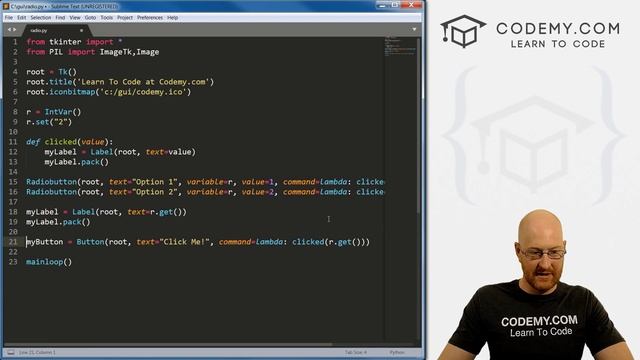 Radio Buttons with TKinter - Python Tkinter GUI Tutorial #12 смотреть онлайн