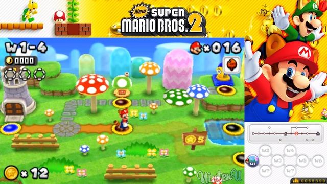 New Super Mario Bros 2 - 100% Walkthrough Complete World 1 смотреть онлайн