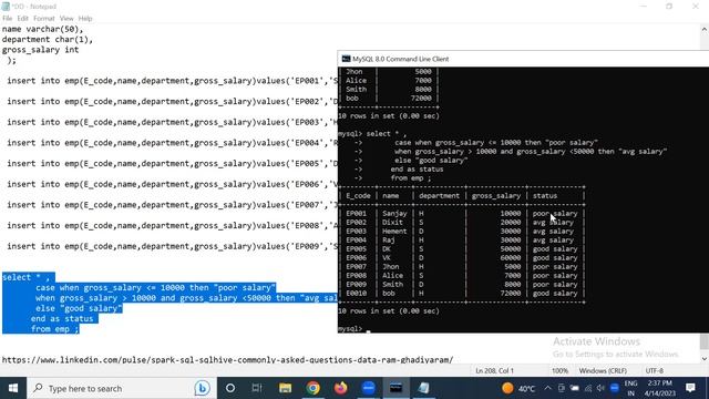 Big data | sql | case statement to add new col | GRS Infotech смотреть онлайн