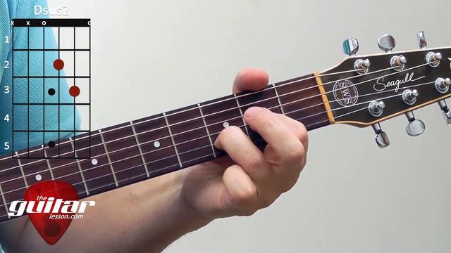 How to play the Dsus2 chord | Beginner guitar lesson смотреть онлайн