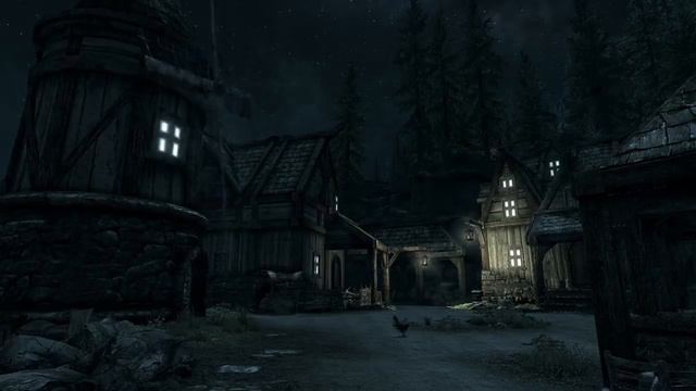 Relax Sleep Skyrim Farm Scene with Windmill смотреть онлайн