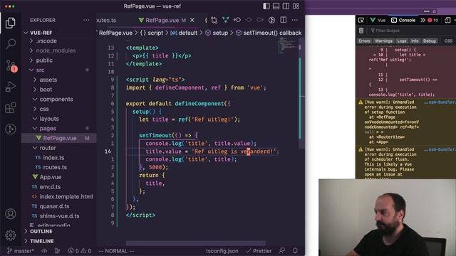 Vue ref - verversen van data in de template смотреть онлайн