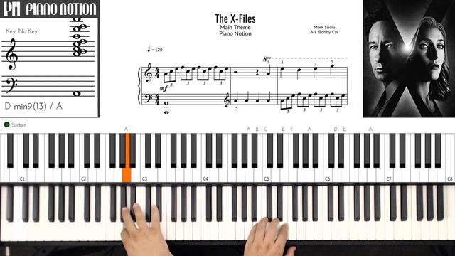 The X-Files - Main Theme - Mark Snow (Sheet Music - Piano Solo - Piano Cover - Tutorial) смотреть онлайн